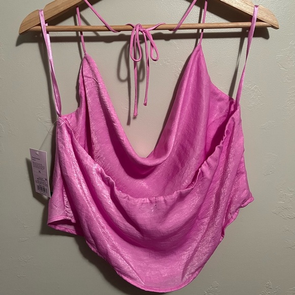 Wild Fable Vibrant Purple Lightweight Silk Like Halter Top NWT - Picture 7 of 9